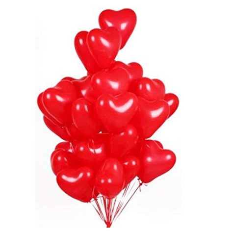     			Blooms Mall 30Heart Balloon + 5 Heart Foil (Red)