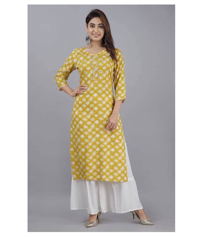 Doriya Rayon Kurti With Sharara And Gharara - Stitched Suit Single Doriya Rayon Kurti With Sharara And Gharara - Stitched Suit Single