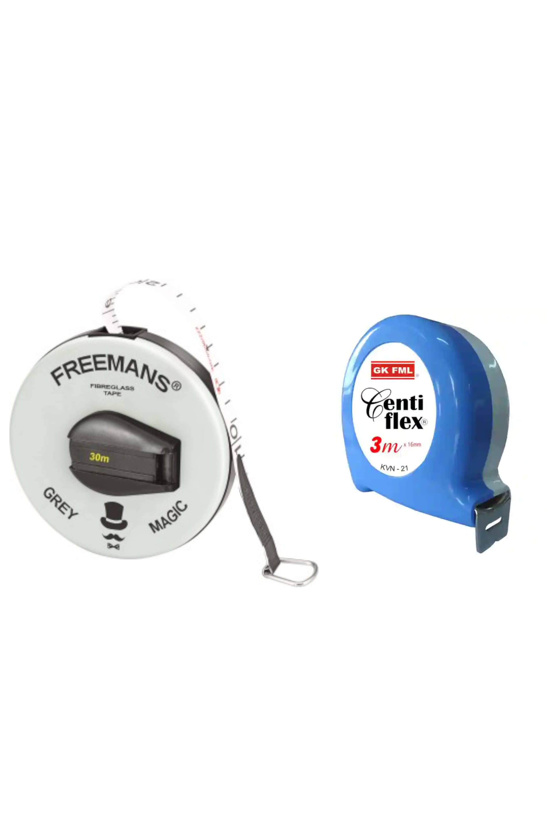 Freemans Grey Magic 30 Mtr Measuring Tape /Centi Flex 3 Mtr Measuring Tape