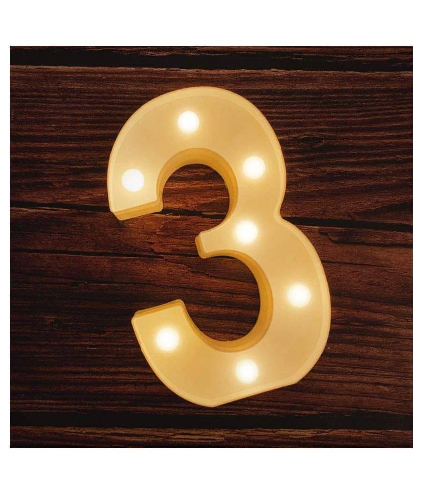     			MIRADH LED Marquee Letter Light,(Number-3) LED Strips