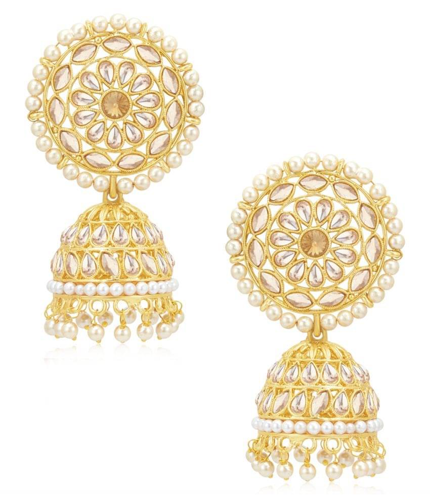     			Sukkhi Glorious Gold Plated Pearl Jhumki Earring for Women