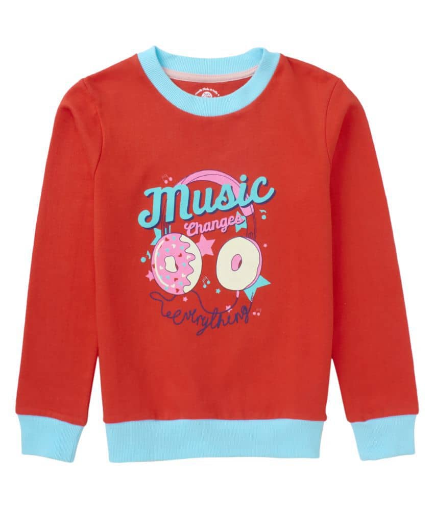 Cub Mcpaws Girls Cotton Blend Sweatshirt ( Red )