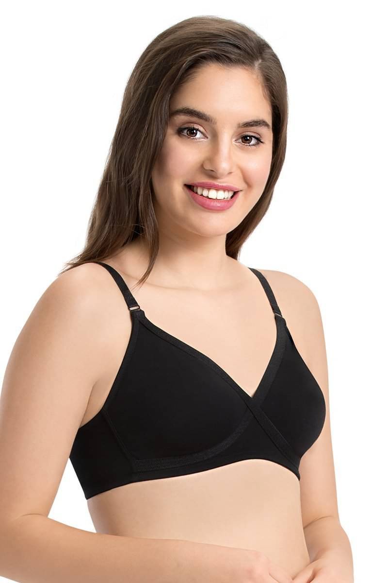     			Everyde by Amante Cotton Non Padded Women's Everyday Bra ( Black )