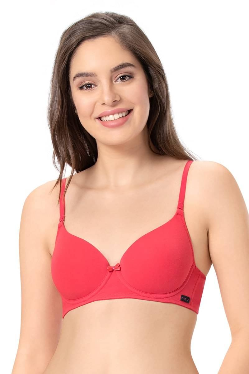 Everyde by Amante Cotton Everyday Bra - Pink Single     			Everyde by Amante Cotton Everyday Bra - Pink Single