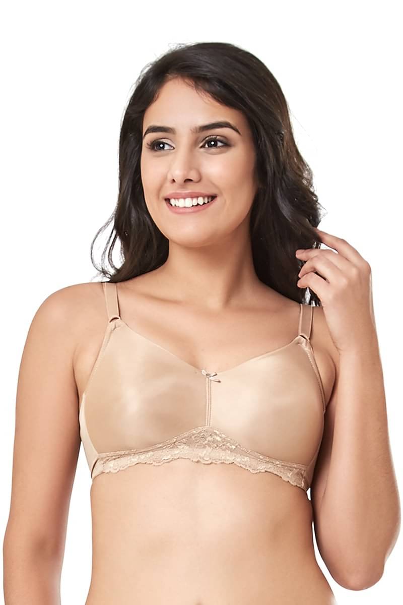     			Everyde by Amante Polyamide Non Padded Women's Seamless Bra ( Beige )