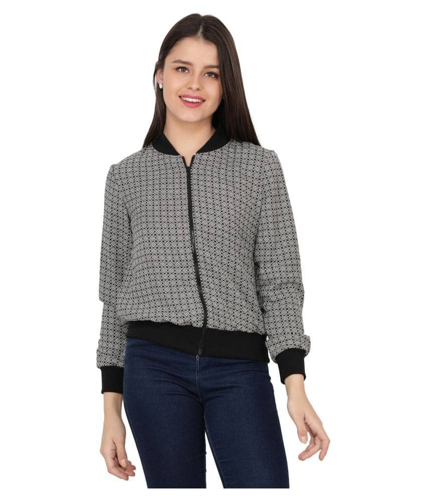     			NUEVOSDAMAS Polyester Multi Color Bomber Jackets Single