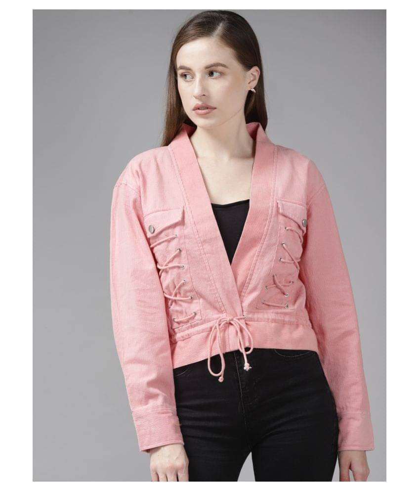 The Dry State Corduroy Pink Wrap Coat The Dry State Corduroy Pink Wrap Coat