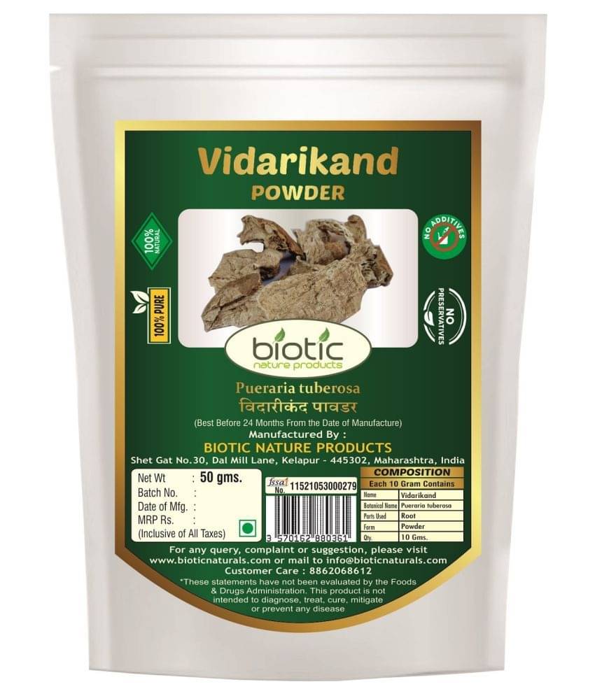     			Biotic Vidarikand Powder / Vidharikand Churna Powder 50 gm