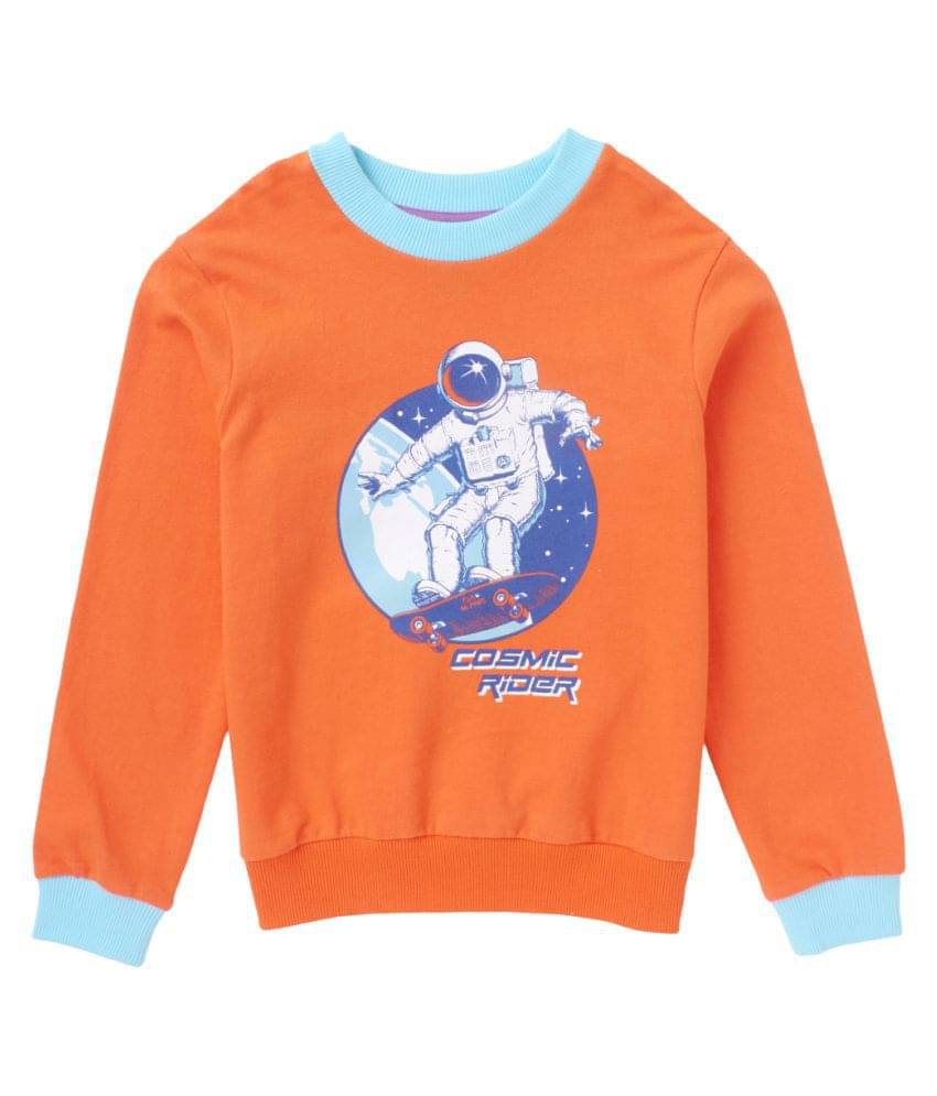     			Cub Mcpaws Pack of 1 Boys Cotton Blend Sweatshirt ( Orange )