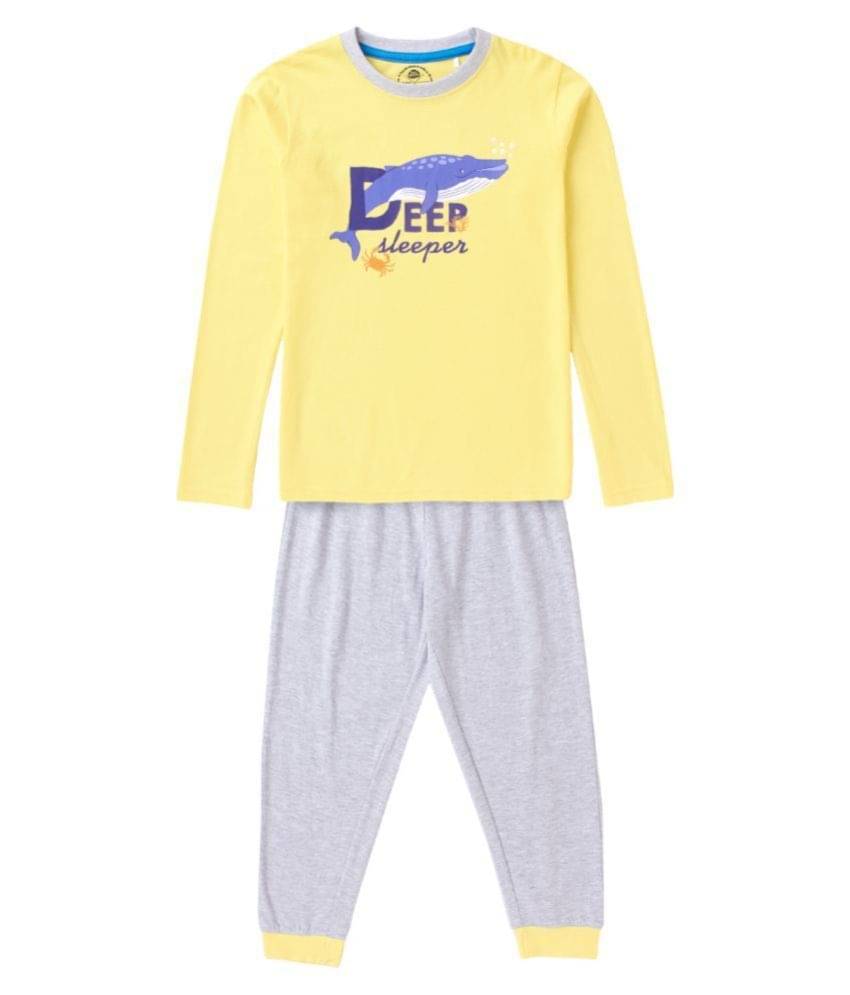 Cub Mcpaws Pack of 1 Boys Cotton Blend Nightsuit Set ( Yellow ) Cub Mcpaws Pack of 1 Boys Cotton Blend Nightsuit Set ( Yellow )