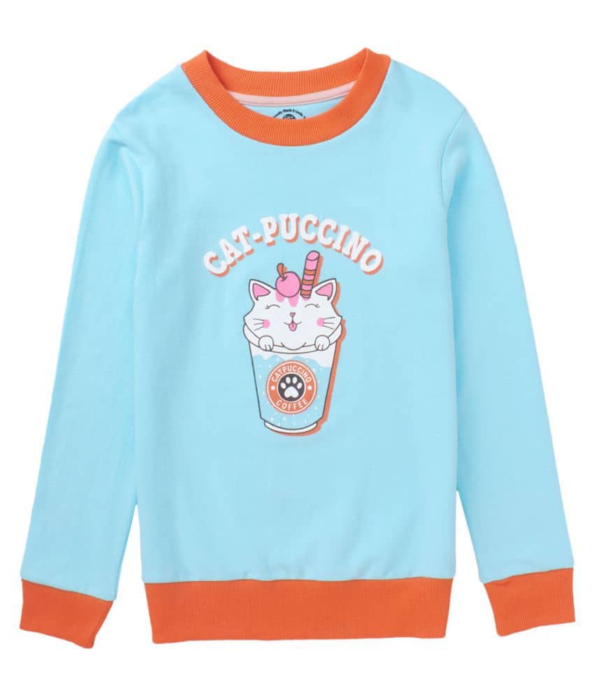 Cub Mcpaws Girls Cotton Blend Sweatshirt ( Blue )