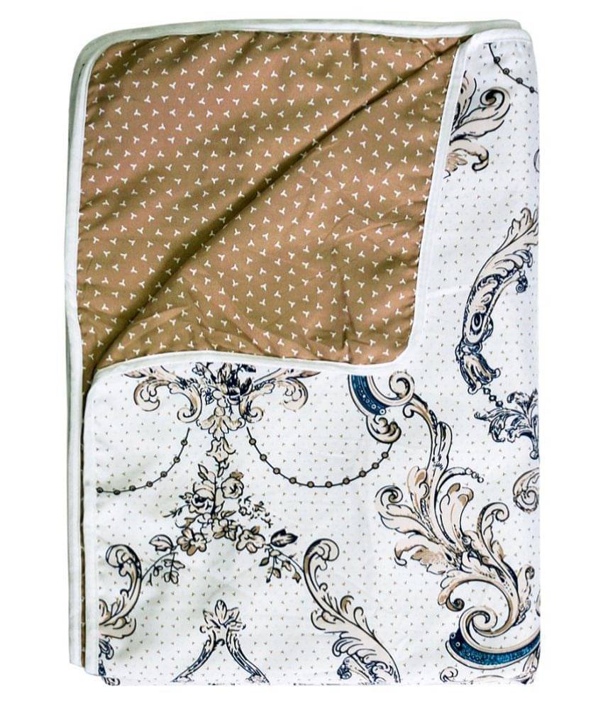     			DIVINE CASA Double Polyester Beige Abstract Dohar