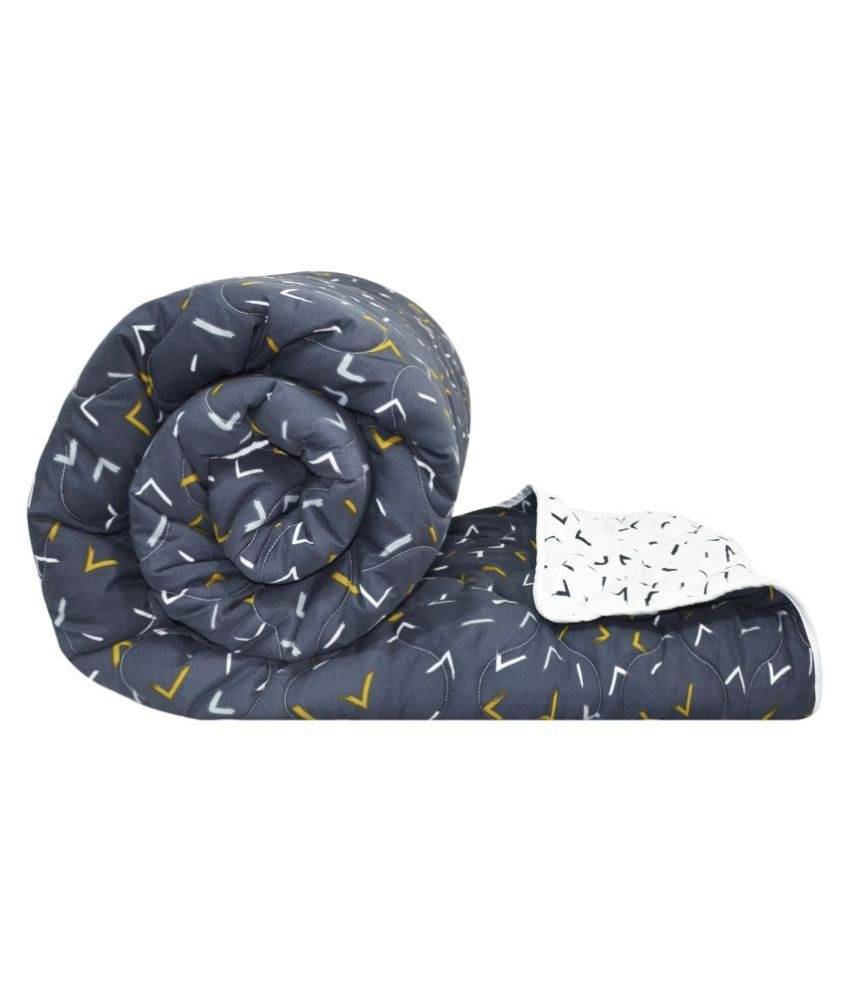     			DIVINE CASA Single Polyester Blue Abstract Comforter