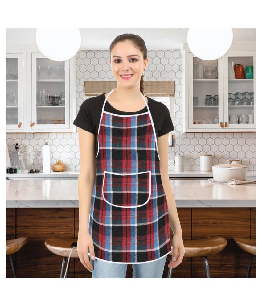     			E-Retailer Single Multi Checks Cotton Apron