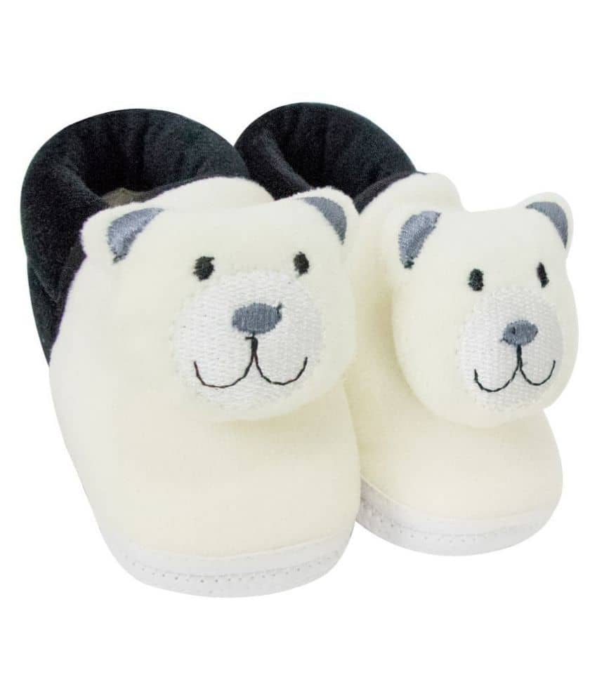 Neska Moda Baby Boys & Girls Cotton Fur Booties For 6 To 12 Months (Black,White)-BT722 - Casual Shoes | Buy online on ZillyBuy