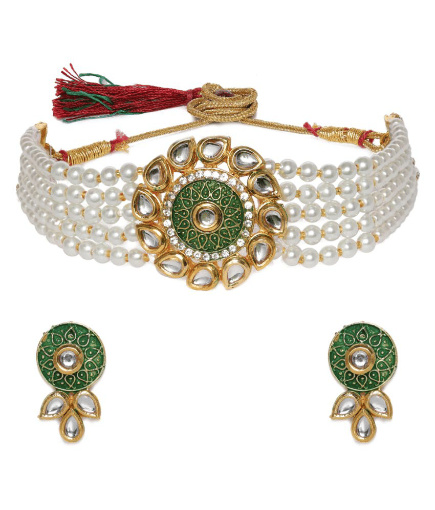 PUJVI - Multicolor Alloy Necklace Set ( Pack of 1 )     			PUJVI - Multicolor Alloy Necklace Set ( Pack of 1 )