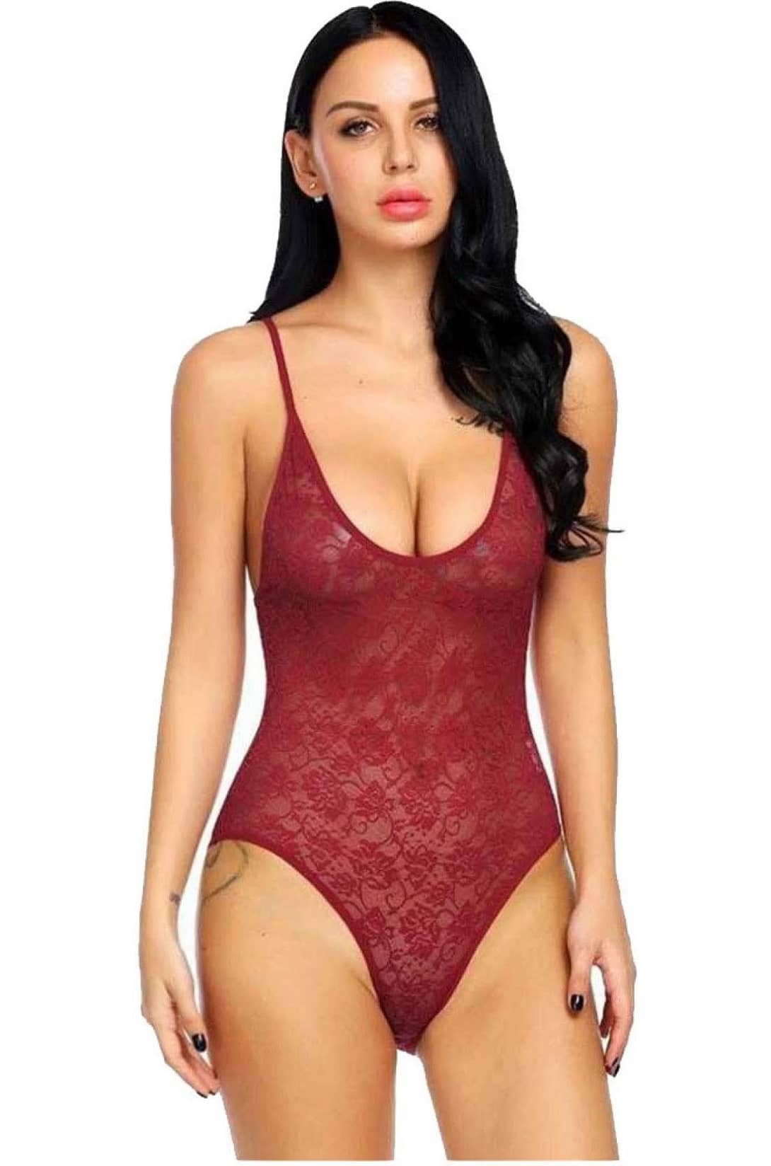 CELOSIA Lace Teddies - Maroon Single - Nightwear & Loungewear | Buy online on ZillyBuy
