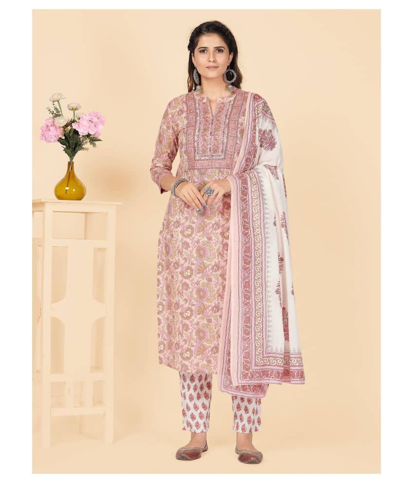 Vbuyz - Multicolor Straight Cotton Women's Stitched Salwar Suit ( Pack of 1 )