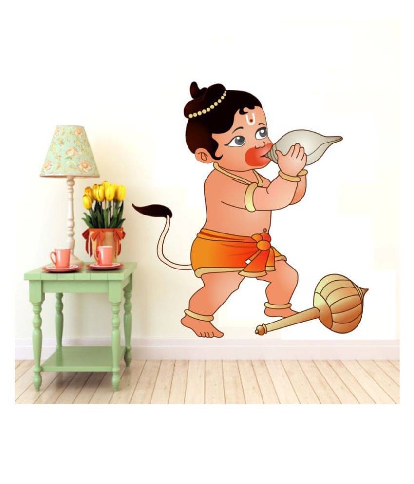     			Asmi Collection Baal Hanuman Wall Sticker ( 90 x 85 cms )