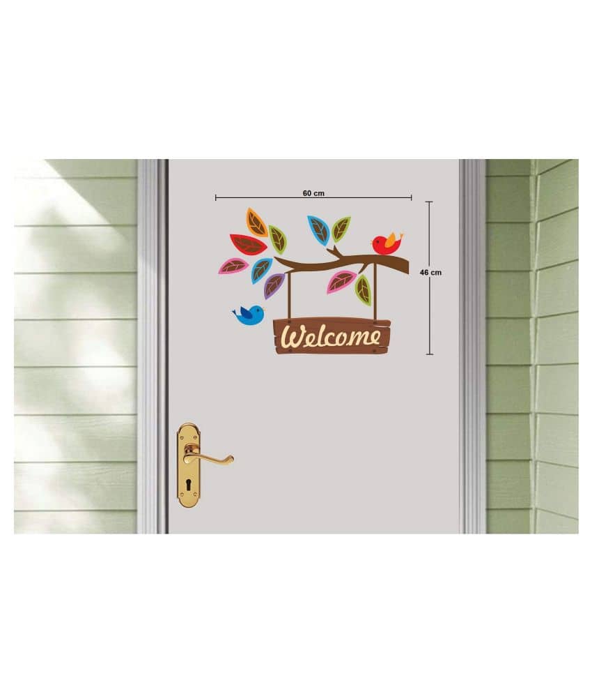 Asmi Collection Welcome Home Wall Sticker ( 46 x 60 cms )