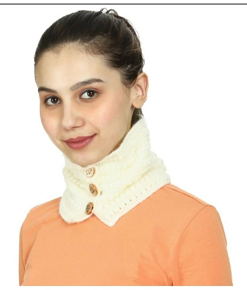 KC Store Women's Off-White Handmade Woolen Neck Warmer For Winters - Jewellery Sets | Buy online on ZillyBuy