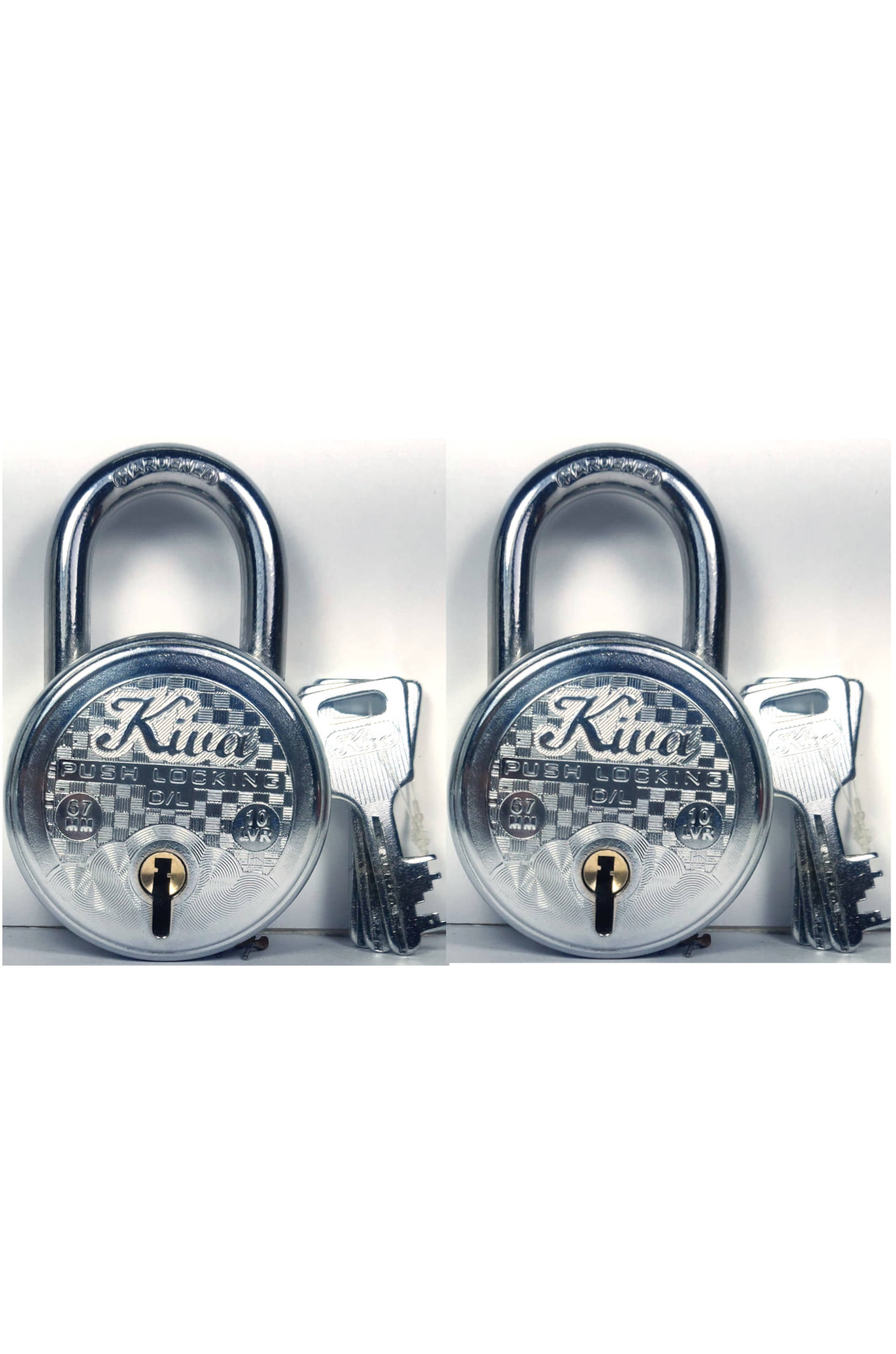 Kiva Push Padlock 67mm (Pack of 2 Pieces)