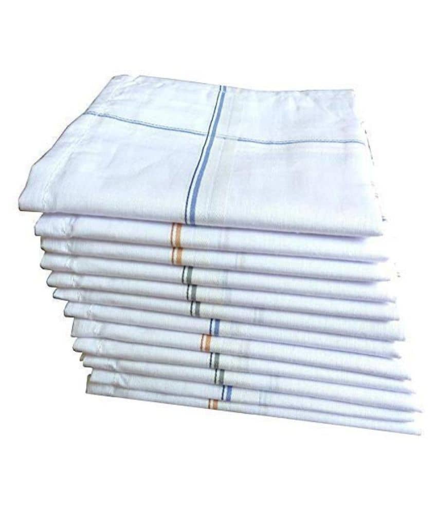 Men and Boys 100% Cotton Handkerchief Set of 12 PCs_size: 44×44 cm - Jewellery Sets | Buy online on ZillyBuy