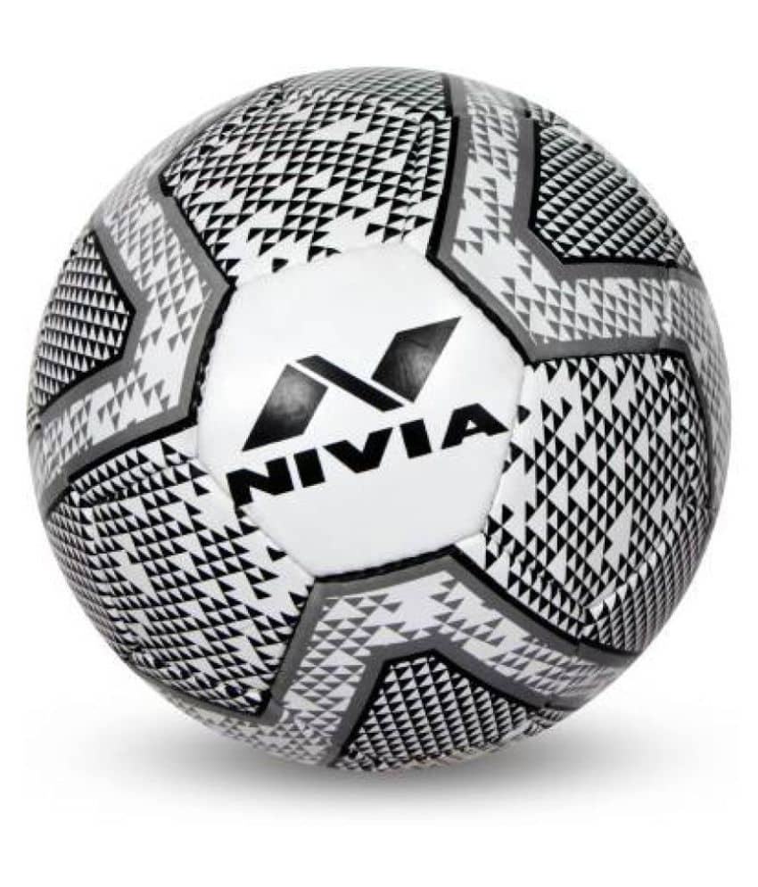 Nivia Nivia Black & White Yellow Football Size- 5