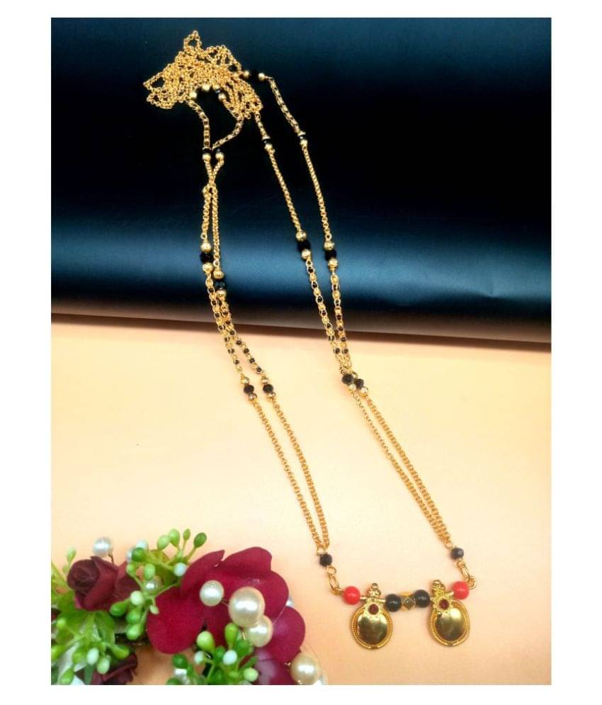 SHANKH-KRIVA Golden Mangalsutra ( Pack of 1 ) SHANKH-KRIVA Golden Mangalsutra ( Pack of 1 )