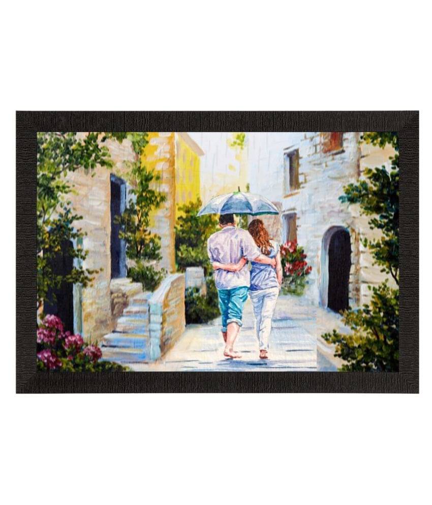     			eCraftIndia Multicoloured Valentine Theme Satin Matte Texture UV Wall Painting