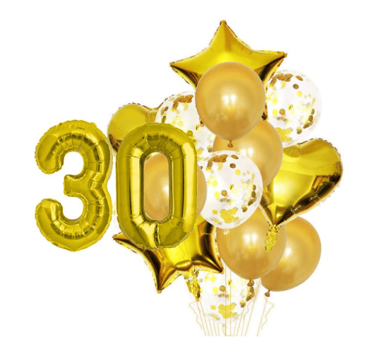     			Blooms Event 30 No. foil +2 Heart foil, 2  Star Foil ,5 Confetti Balloon , 5 Latex Balloon