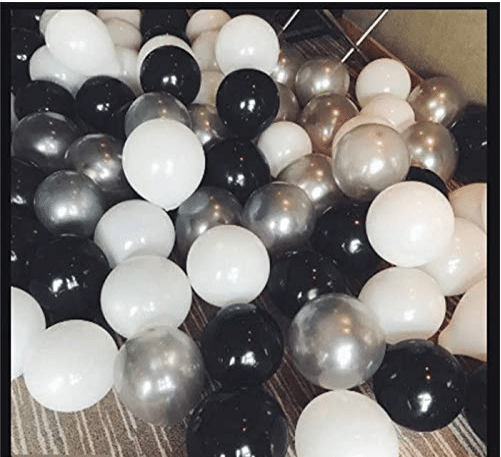     			Blooms Event Amazing Black  , White , Silver  Pack of 51