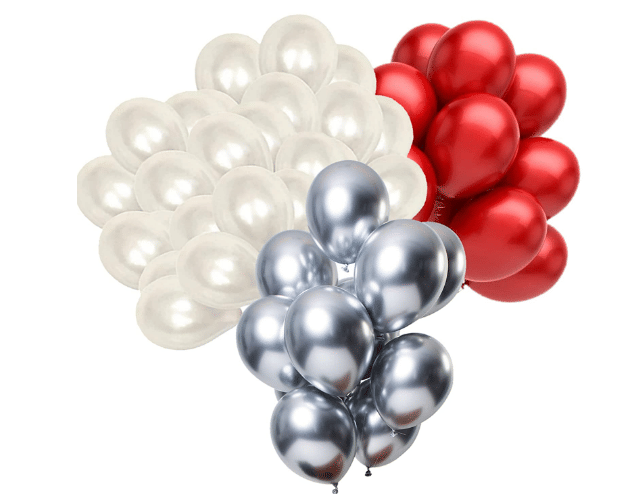     			Blooms Event Amazing red  , White , Silver  Pack of 51