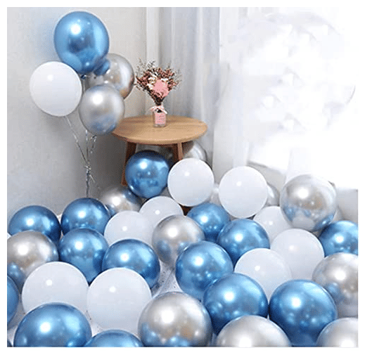     			Blooms Event Amazing white , Blue , silver    Pack of 51