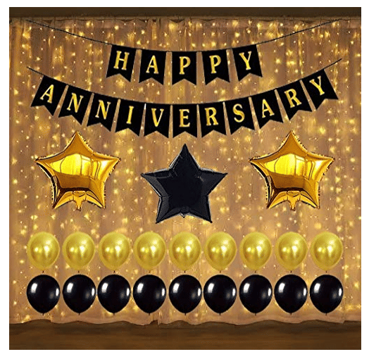     			Blooms Event Black Theme   Hapy Anniversary Combo set