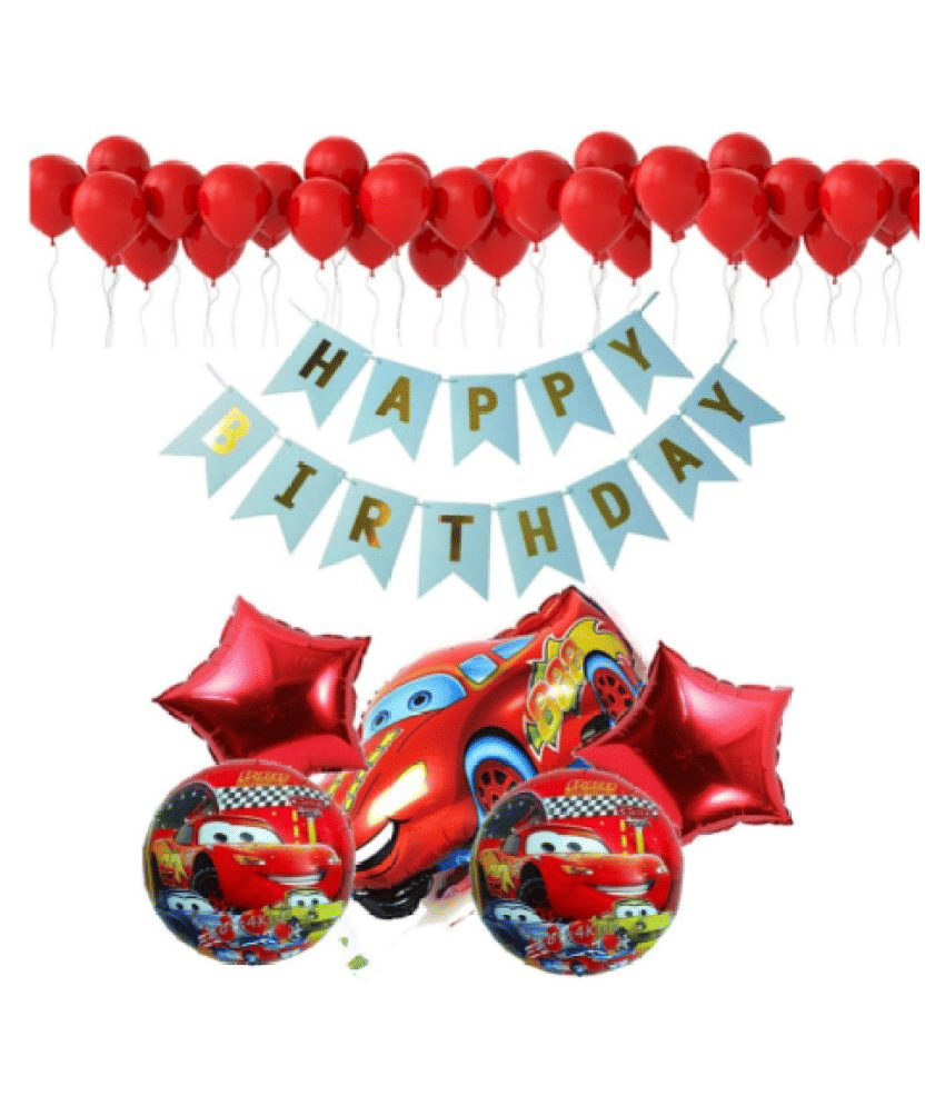     			Blooms Event Car Cartoon Foil RED  theme  Balloon  Decoration
