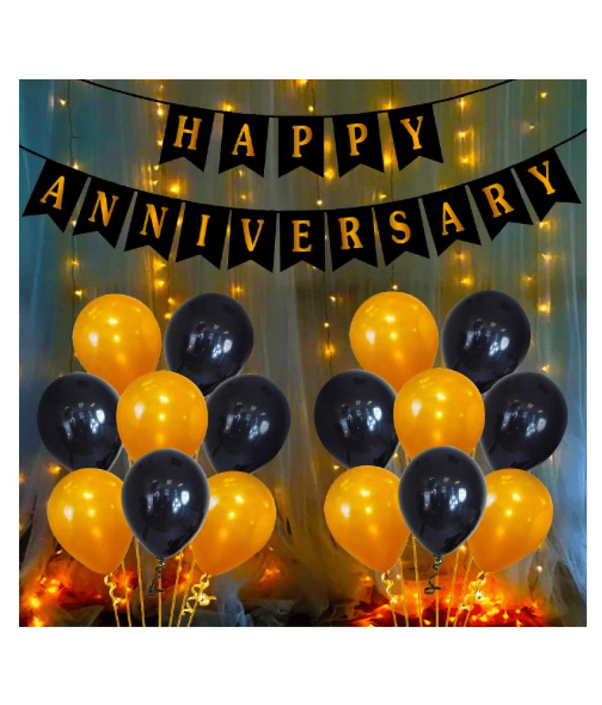     			Blooms Event  Golden & Black Happy Anniversary Combo set