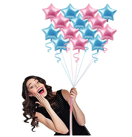     			Blooms Event Pink  & Blue Star Foil +2 Ribbon
