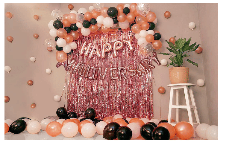     			Blooms Event  Rose gold  Happy Anniversary Combo set (Pack of 78)