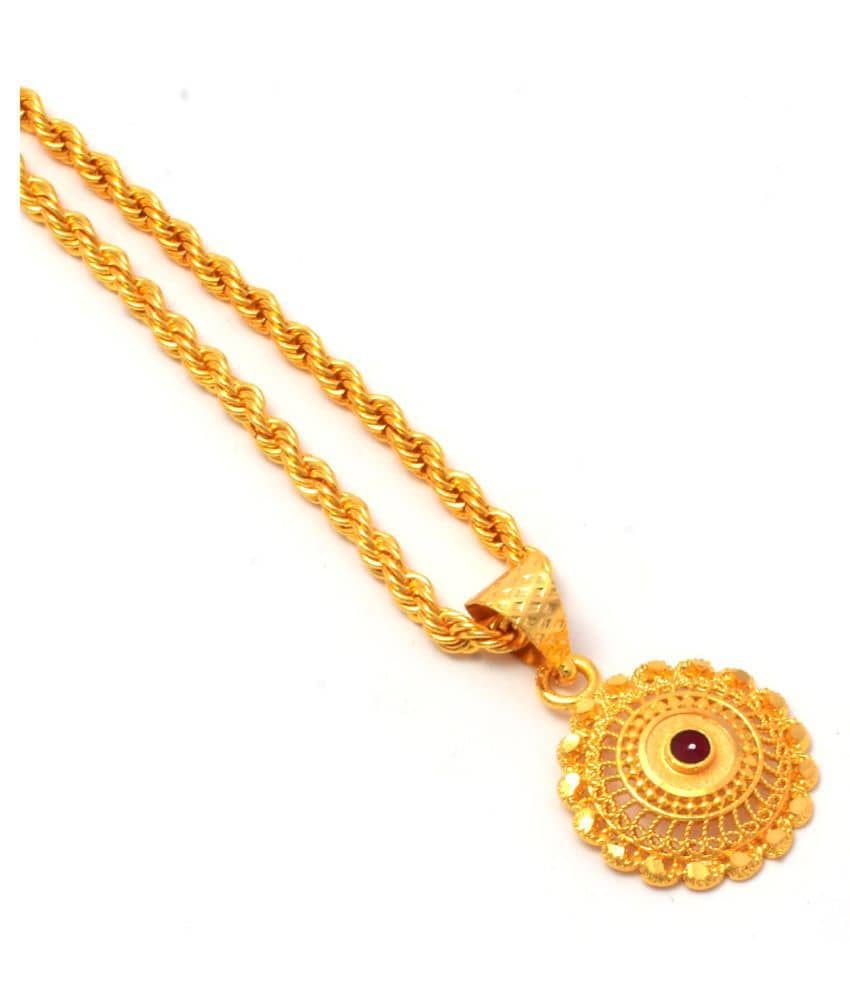 Jewar Mandi - Golden Pendant ( Pack of 1 )
