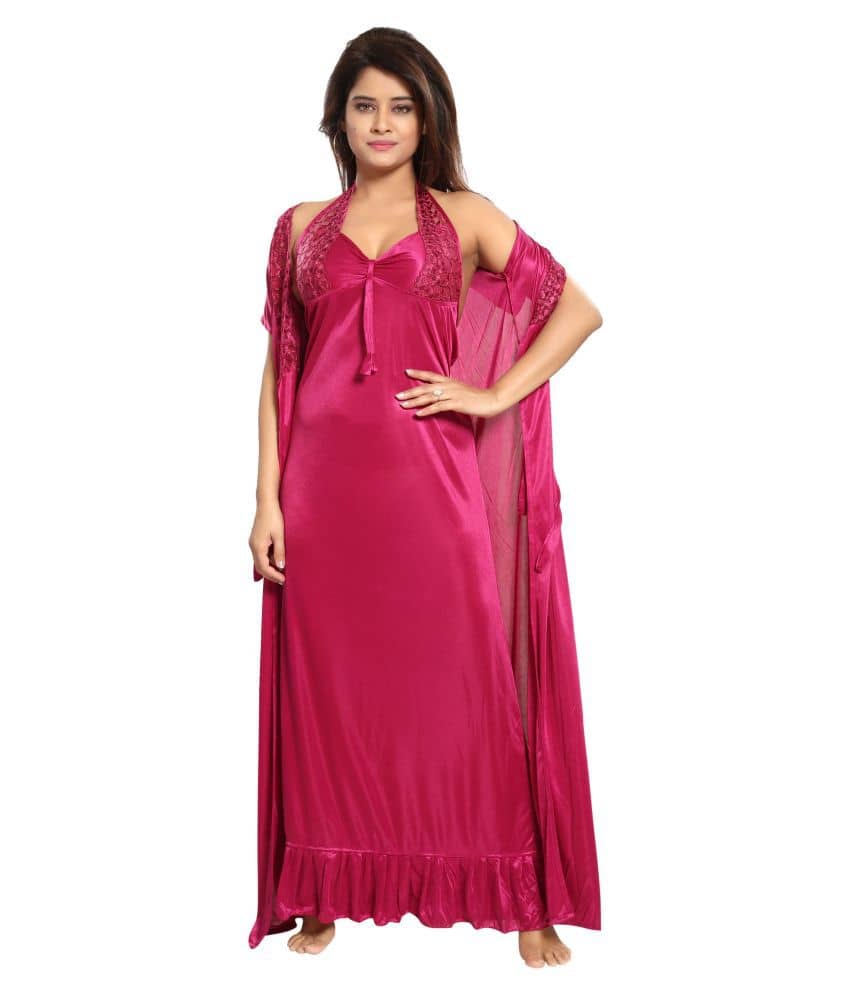 Reposey Satin Nighty & Night Gowns - Purple Single - Nightwear & Loungewear | Buy online on ZillyBuy