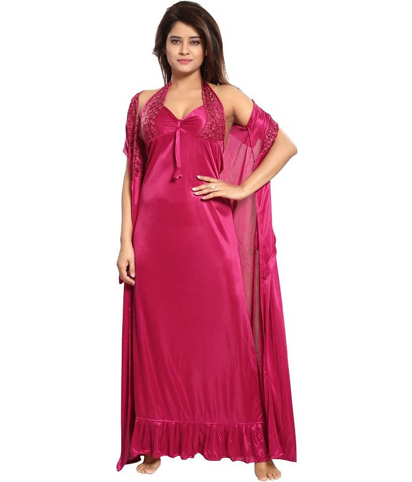 Reposey Satin Nighty & Night Gowns - Purple Single - Nightwear & Loungewear | Buy online on ZillyBuy