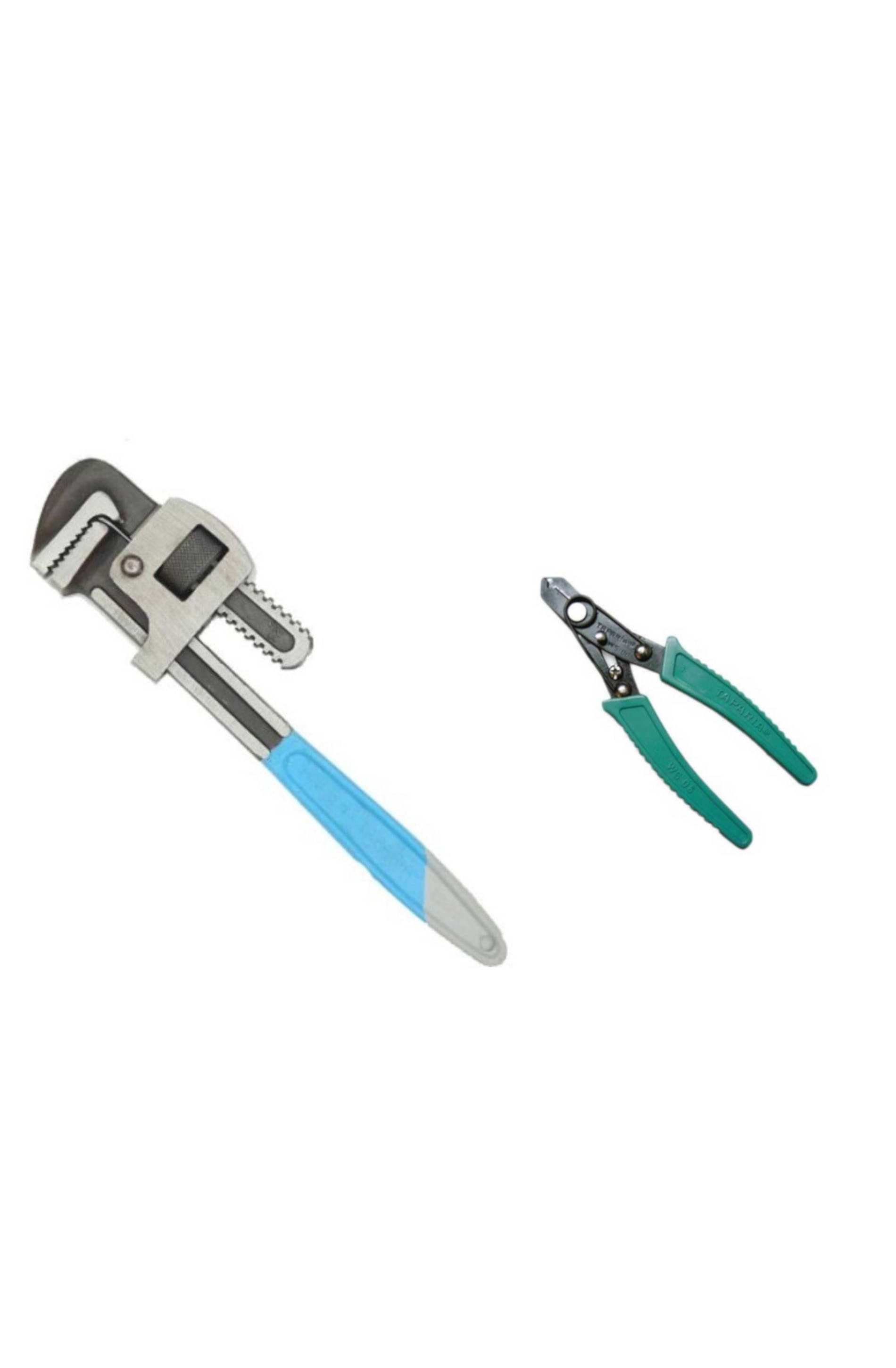     			Taparia Set of 2 Hand Tool Combo (Pipe Wrench 300 mm (1273)/Wire Stripper & Cutter (WS06).