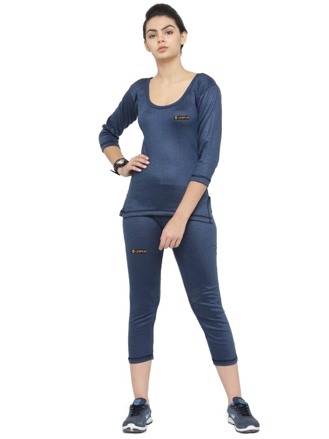     			Uzarus Cotton Blend Set - Navy