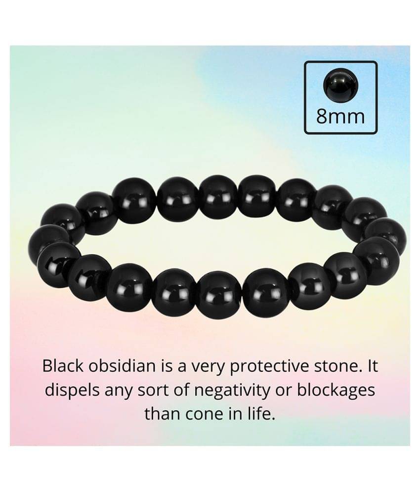     			Black Tourmaline Designer Bracelet For Men's