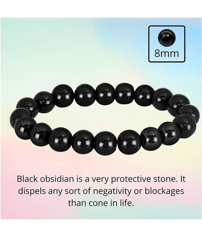 Black Tourmaline Designer Bracelet For Men's - Bangles & Bracelets | Buy online on ZillyBuy
