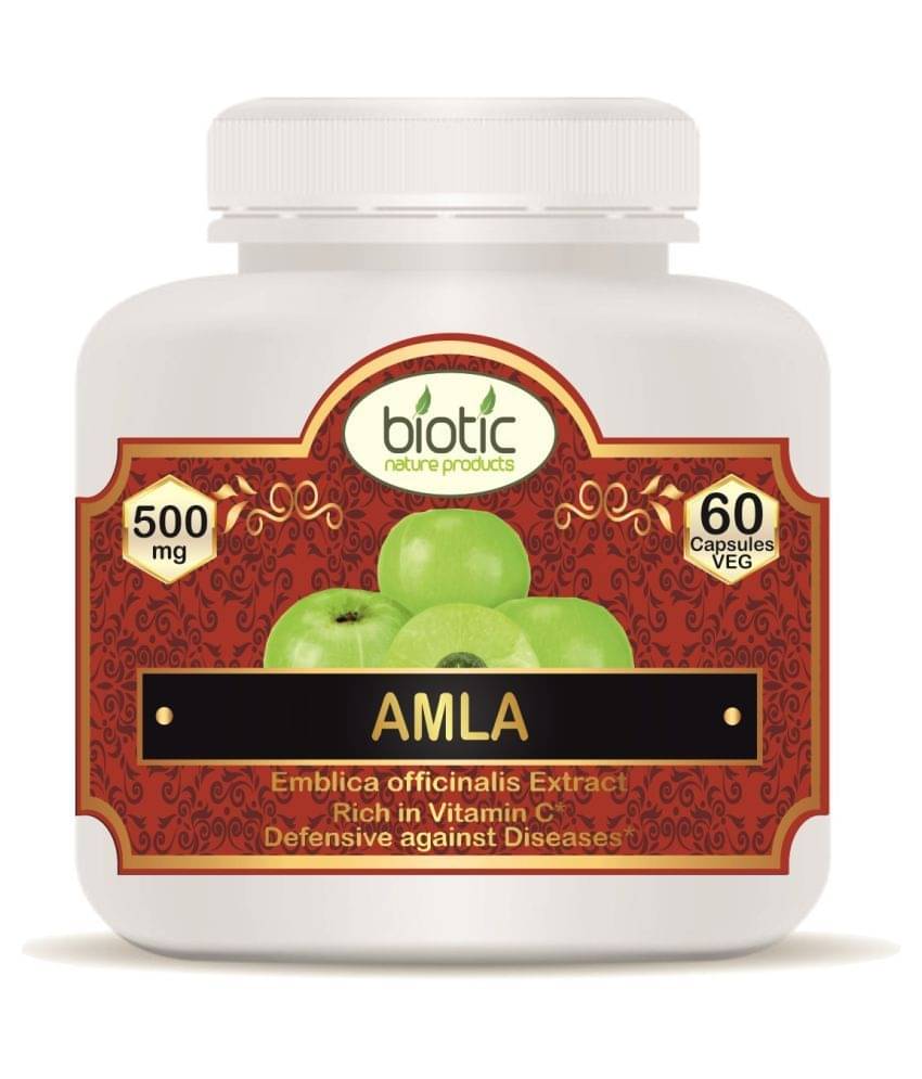 Biotic Amla Capsules (Emblica officinalis Extract) 500mg Capsule 60 no.s Biotic Amla Capsules (Emblica officinalis Extract) 500mg Capsule 60 no.s