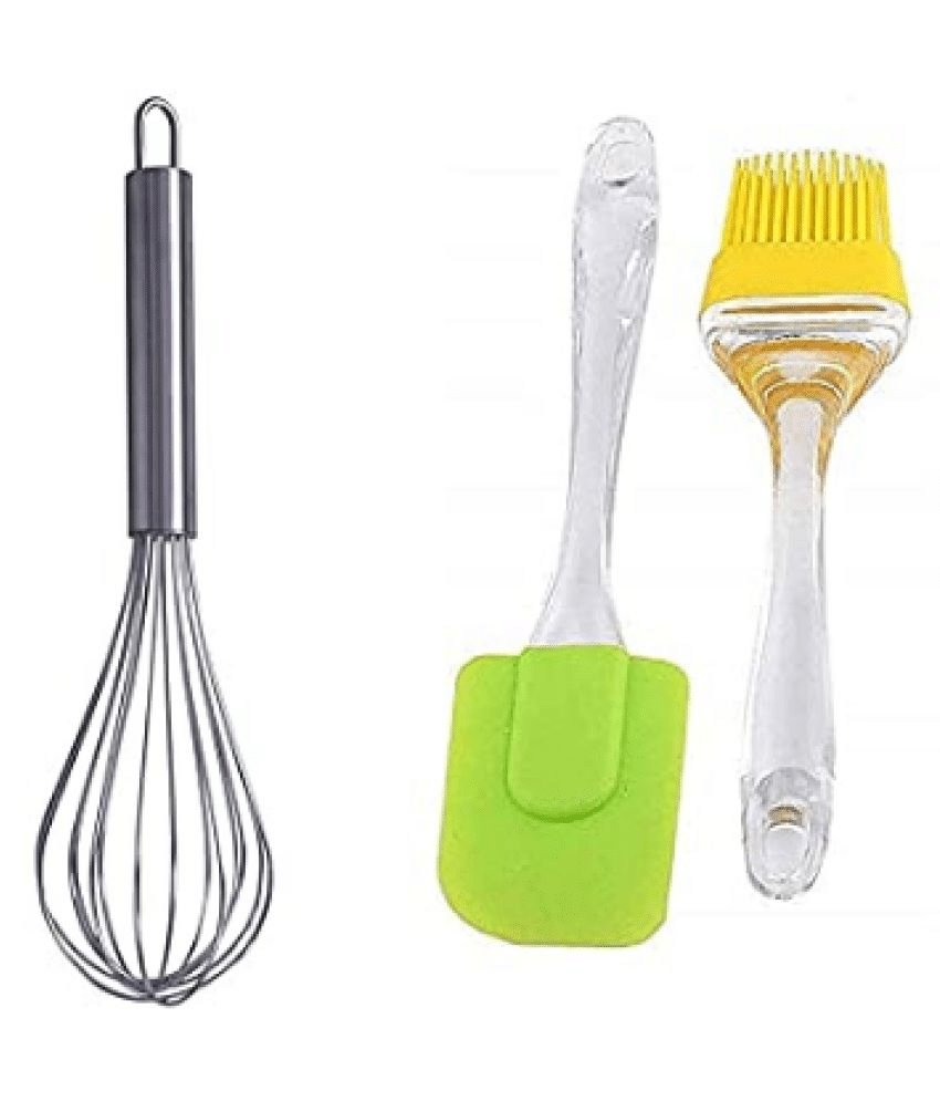     			Blooms Mall 1 Egg Beater + 2 Pcs Silicone Spatula