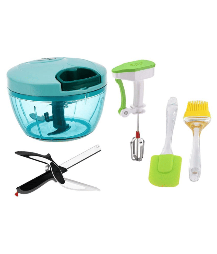     			Blooms Mall  Chopper, Clever Cutter, Hand Blender And Oil Spatula & Brush Set