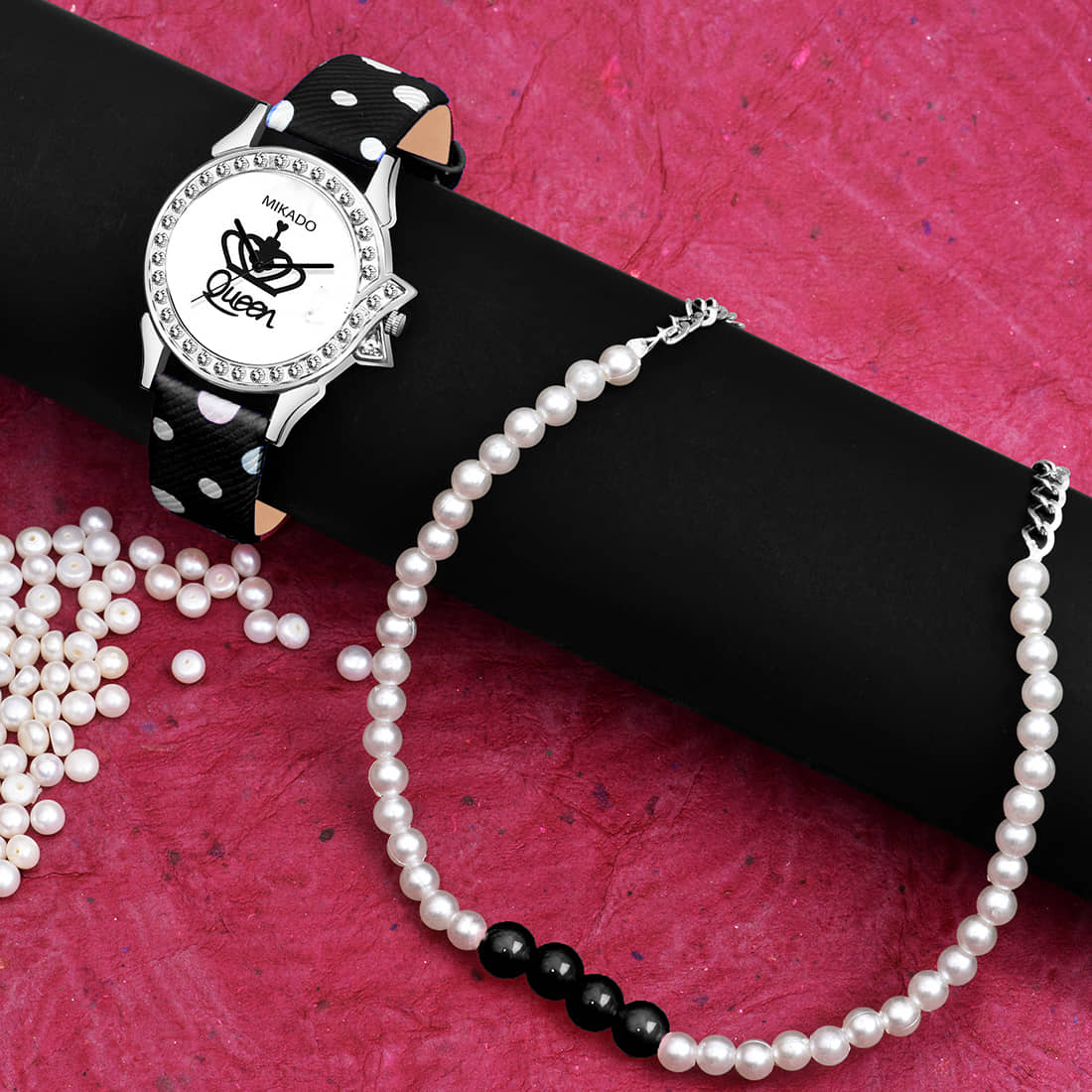 Mikado Leather Round Womens Watch